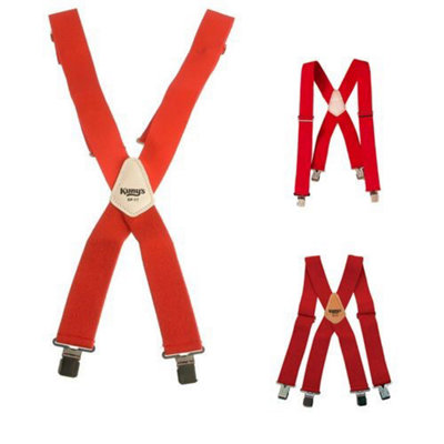 Kunys Red Work Braces SP17R 2" Wide Heavy Duty Steel Fastening Clips