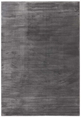 Kuza Plain Stripe Charcoal Modern Rug Rug 120x170cm for the