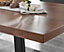 Kylo Rectangular 6 Seat Wood Effect Dining Table with Black Metal U Shape Legs Modern Industrial Table Design