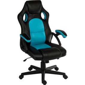 Kyoto Gaming Chair Blue with gas lift seat adjustment and tilt tension