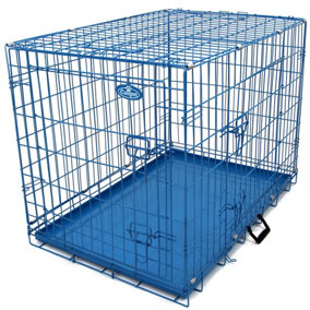 L 36inch Foldable Blue Dog Cage