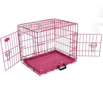 Pink medium dog store crate