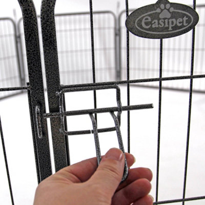 L 8 Panel Heavy Duty Play Pen Black - 6