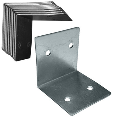 L Bracket 10Pc Angle Brackets Steel Corner Brackets, 90 Degree Corner Brace 43x43x43mm