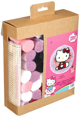 L/HK RUG HELLO KITTY - Latch Hook Kit: Rug: Hello Kitty - Vervaco
