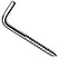 L Hook Screws 35mm x 3.5mm ( Pack of: 20 ) Heavy Duty Square Cup Hooks for Hanging, Metal Screw in Wall Hangers Outdoor Mounting