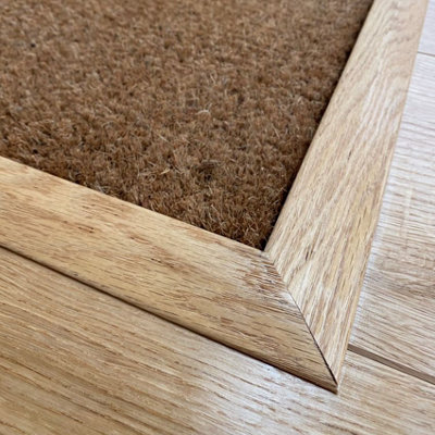 L-Section - Solid Oak Threshold - Lacquered - 15mm - 2.44m Length