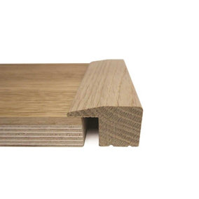 L-Section - Solid Oak Threshold - Lacquered - 20mm - 0.9m Length
