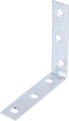 L Shape Cabinet Cupboard Repair Plates Corner Brackets R Angle 75mm - 10 Pack