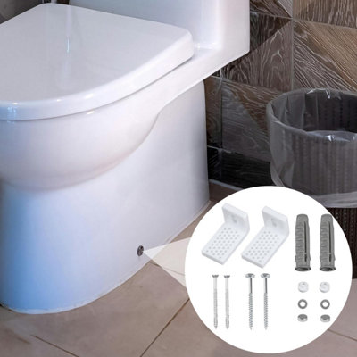 WC-Befestigungsset L-Form – Halterungen & Schrauben Für Sicheren Halt