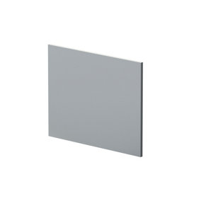 L Shape Square Reversible Bath End Panel - 700mm - Satin Grey - Balterley