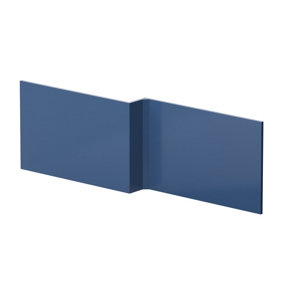 L Shape Square Reversible Bath Front Panel - 1700mm - Satin Blue - Balterley