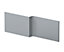 L Shape Square Reversible Bath Front Panel - 1700mm - Satin Grey - Balterley