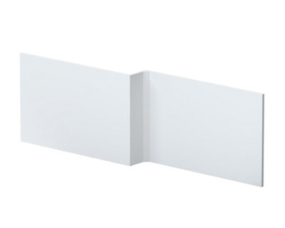L Shape Square Reversible Bath Front Panel - 1700mm - Satin White - Balterley