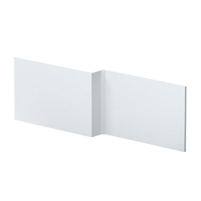 L Shape Square Reversible Bath Front Panel - 1700mm - Satin White ...