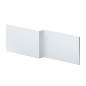 L Shape Square Reversible Bath Front Panel - 1700mm - Satin White - Balterley