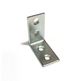 L-Shape Support Metal Narrow Angle Corner Bracket Repair Brace - Size 30x30x15x2mm - Pack of 10