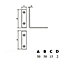 L-Shape Support Metal Narrow Angle Corner Bracket Repair Brace - Size 50x50x15x2mm - Pack of 20