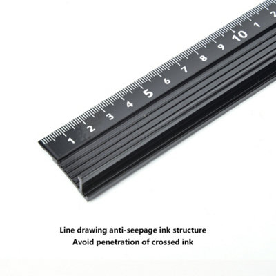 L-Type Aluminum Alloy Cutting Ruler - 45cm Measuring Tool for Length ...