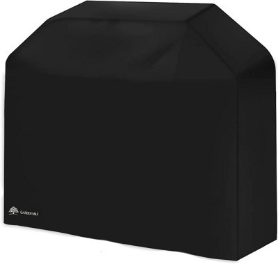 L147cm x W61cmx H122cm Large Black Garden Cover Waterproof Heavy Duty & Anti-UV Grill Cover