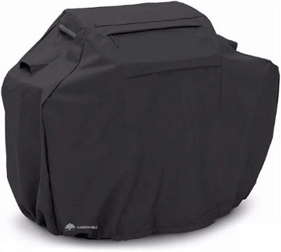 L183 x W66 x H130cm Large Black Garden Cover Waterproof Heavy Duty Anti-UV Grill Cover