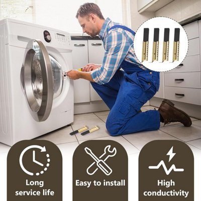 KVSERT 6pcs Washing Machine Motor Carbon Fiber Insert Brush