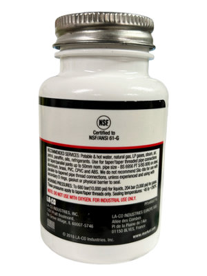 LA-CO Slic-Tite with PTFE Heavy Duty Pipe Thread Compound 120ml 42008