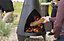 La Hacienda 56087B Colorado Medium Chimenea Chiminea Black Steel Heater Modern