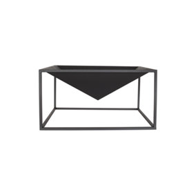 La Hacienda Black Cairo Steel Firepit - L 60 cm x W 60 cm x H 31 cm