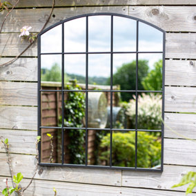 La Hacienda Black Industrial Arch Mirror