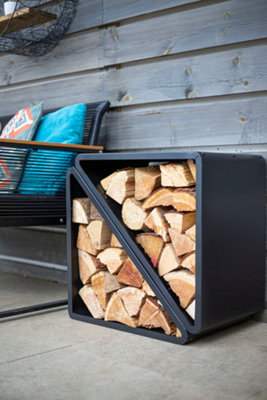 La Hacienda Madeira Log Store - Steel - L36 x W57 x H56 cm - Black - 6