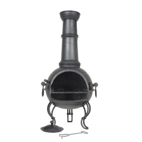 La Hacienda Murcia Large Steel Chimenea With Grill