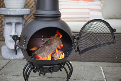 Chimenea with grill hot sale