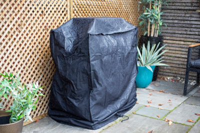 La Hacienda Premium Outdoor Fireplace Cover - PVC - L50 x W87 x H100 cm - Black