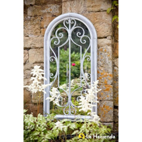 La Hacienda Scrolled Arch Outdoor Garden Mirror, One Size