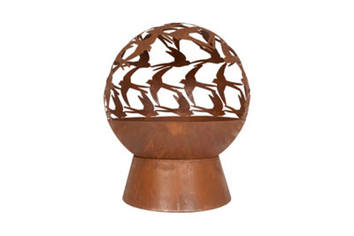 La Hacienda Swallows Fire Globe - Oxidised/Steel - L50 x W50 x H61 cm ...