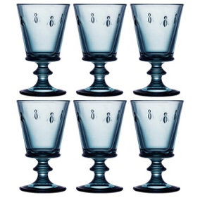 La Rochere Bee Blue Wine Glasses 240ml Set Of 6