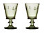 La Rochere Set of 2 Bee Olive Green Wine Glasses