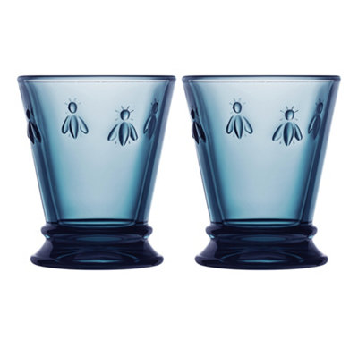 La Rochere Set of 2 Blue Bee Tumblers