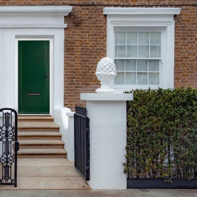 Lacerta Composite door Monza Solid Green 920mm x 2090mm Open in Left hand No Glass 10 Year Guarantee - Free Delivery & Smart Lock