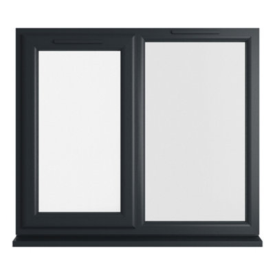 Lacerta Double glazed Window LH Side Hung Next to a Fixed Grey/White Clear Glazed 1190 x 965mm