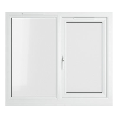 Lacerta Double glazed Window LH Side Hung Next to a Fixed Grey/White Clear Glazed 1190 x 965mm