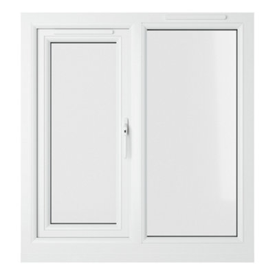 Lacerta Double glazed Window RH Side Hung Next to a Fixed Grey/White Clear Glazed 905 x 965mm