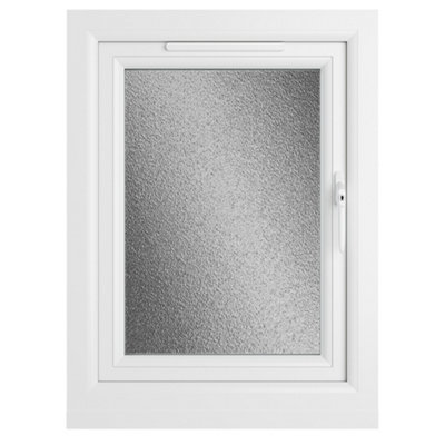 Lacerta Double glazed Window Right Hand Side Hung Grey/White Obscure Glazed 610 x 820mm