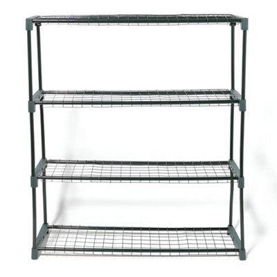 Lacewing X2 Metal 3 Tier Greenhouse Staging Shelf Workbench in Green 126cm
