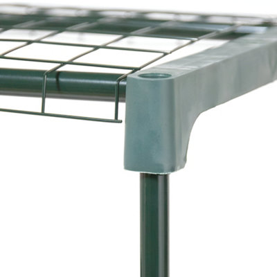 Lacewing X2 Metal 3 Tier Greenhouse Staging Shelf Workbench in Green 126cm - 5