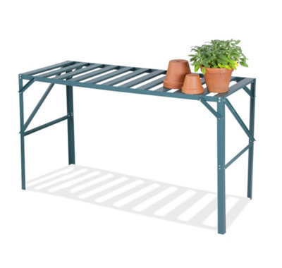 Lacewing X2 Traditional Greenhouse Staging Shelf Workbench Table in Green 126cm - 3
