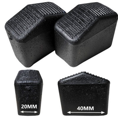 Ladder feet 40mm x 20mm step ladder feet replacement ladder feet pack of 4 rubber tough hard resistant