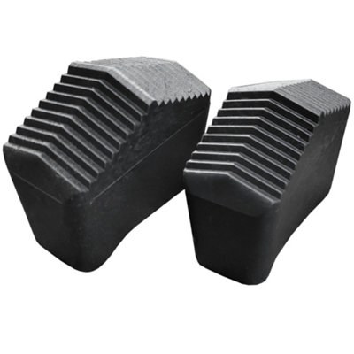 PATIKIL Step Ladder Foot Mat 2-Pack – Non-Slip Rubber Herringbone Ladder Feet Cover, Replacement For Ladder Legs Protection, Black, Fits Most Ladders