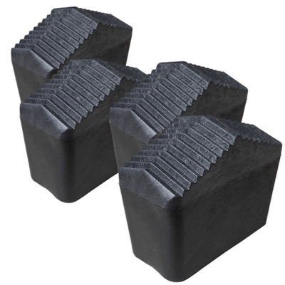 Ladder Feet Non-Slip Ladder Leg Cover - Replacement Ladder feet ends 50mm x 20mm 5x2cm - Pack of 4 - Black